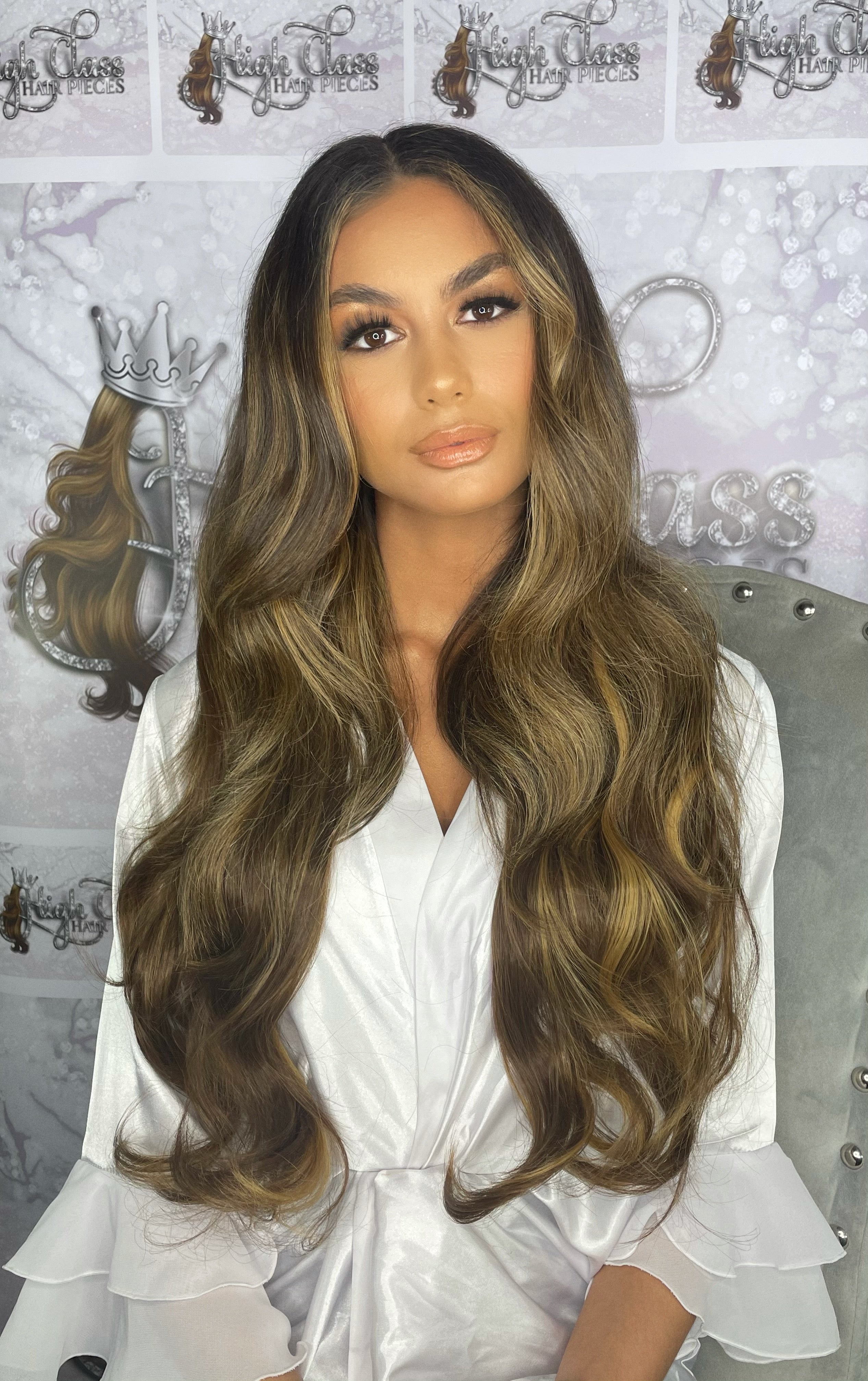 One piece curly 20" High class hair pieces